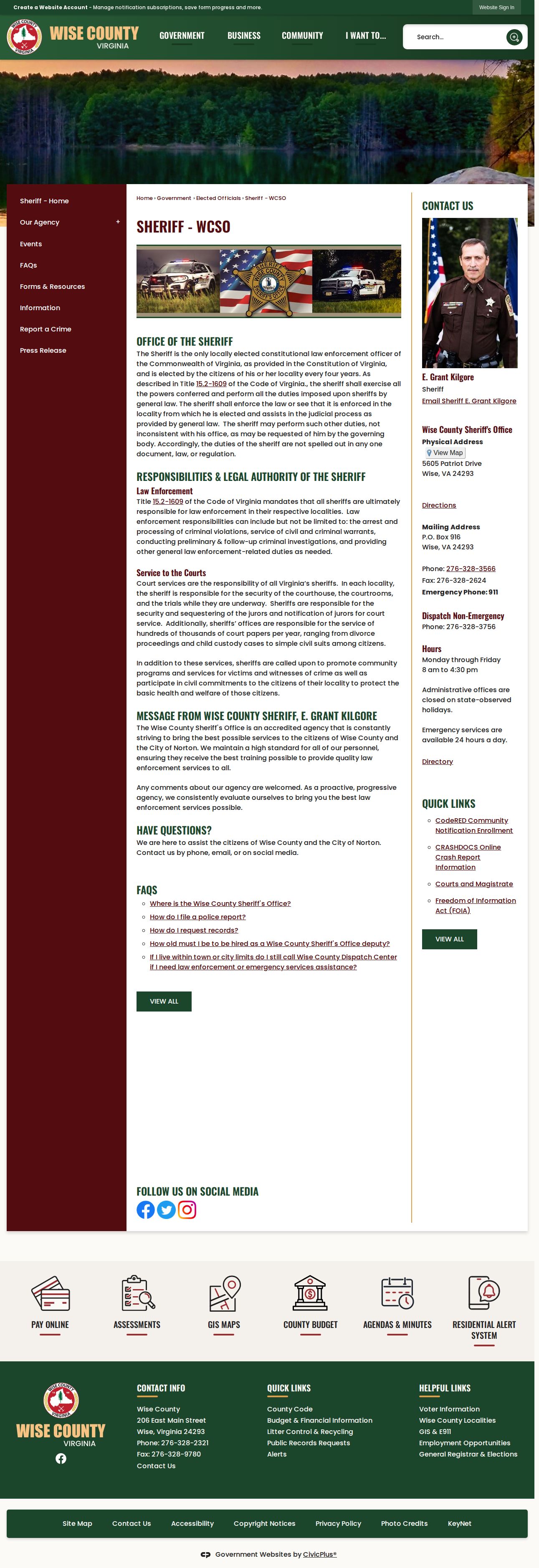 Wise County Sheriff's Office source page for wanted and warrant information